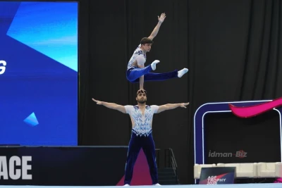 Milli Gimnastika Arenasında aerobika və akrobatika gimnastikası üzrə Bakı birinciliyi keçirilir