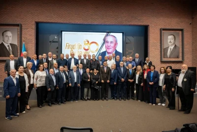 İdman xadimi Firuddin Qurbanovun 80 illik yubileyinə həsr olunmuş təntənəli mərasim keçirilib