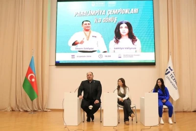 Azərbaycanın paralimpiya çempionları ilə görüş keçirilib