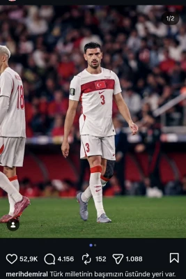 Merih Demiral azarkeşlərdən üzr istəyir
