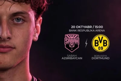 Sabah U-19 komandası 20 oktyabrda Borussia Dortmundla UEFA Gənclər Liqasının matçına çıxacaq
