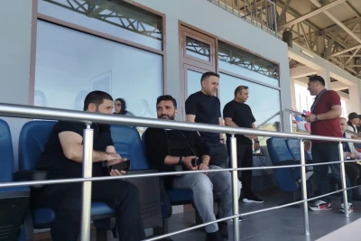 Elxan Səmədov və Ayxan Abbasov "Şimal" - "Qaradağ Lökbatan" matçını izlədilər