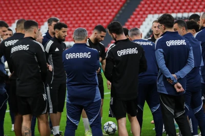 "Qarabağ" "Atletik Bilbao" ilə matç öncəsi "San Mames"də məşq edib
