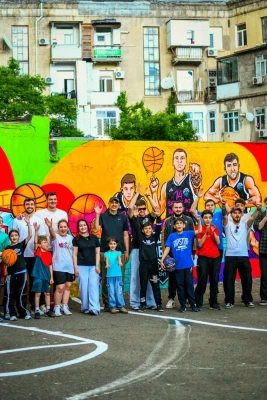 "Basketbol hər yerdə": İlk basketbol meydançası istifadəyə verildi