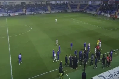 "Sumqayıt" - "İmişli" oyununda futbolçular arasında dava: VİDEO