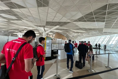 Azərbaycan millisi Latviya səfərinə yola düşüb – FOTO