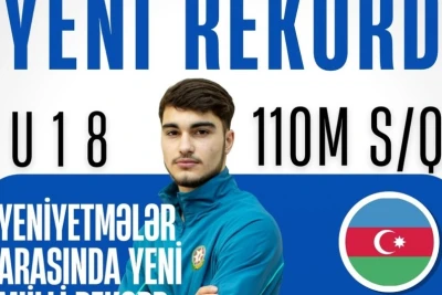 Əmir İsmayılov Skopyedə U-18 yaş kateqoriyasında ölkə rekordunu yeniləyib