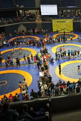 Mariya Stadnik Tallində yeniyetmə güləşçilərə ustad dərsi keçib