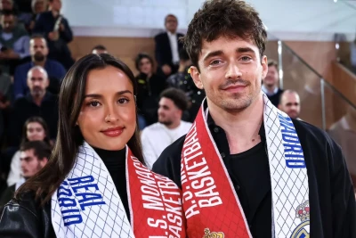 Şarl Lekler sevgilisi ilə "Monako"-"Real" Avroliqa matçında