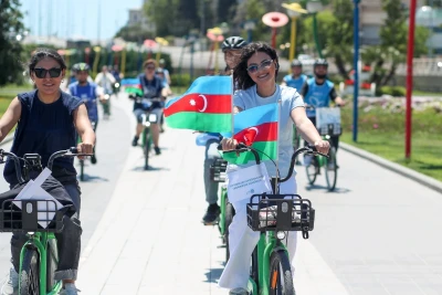 Ümumdünya Velosiped Gününə həsr olunmuş veloyürüş keçirilib - FOTO