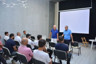 Bernd Ştange "Şamaxı" FK akademiyasında Ağsulu məşqçilərlə görüşüb