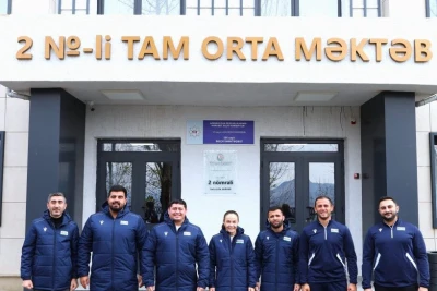 Azərbaycanın tanınmış güləşçiləri Laçında məktəblilərlə görüşüb, Şuşanı ziyarət ediblər