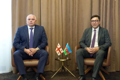Fərid Qayıbov və Şalva Qoqoladze idman sahəsində əməkdaşlığı müzakirə ediblər - FOTO