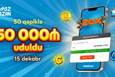 Misli.az-da "ePoz-Qazan" oyunlarında böyük uduşlar qeydə alınıb!