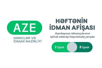 Azərbaycan idmançılarının iştirakı ilə 2-8 İyun tarixlərində baş tutacaq beynəlxalq yarışların idman afişası