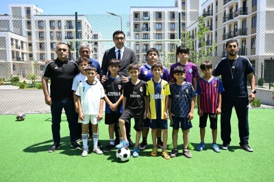 Fərid Qayıbov Ağdamda gənc futbolçularla görüşüb