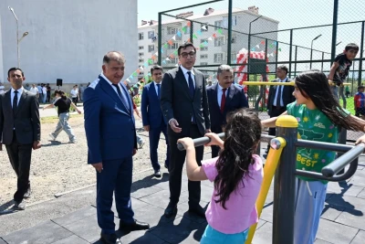 Azərbaycanın bölgələrində "Sağlam məhəllə" layihəsi çərçivəsində idman zonaları açılıb