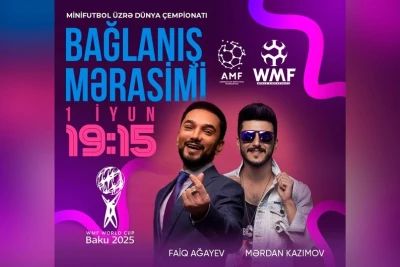 Milli Gimnastika Arenasında minifutbol üzrə dünya çempionatının yekun mərasimi baş tutacaq