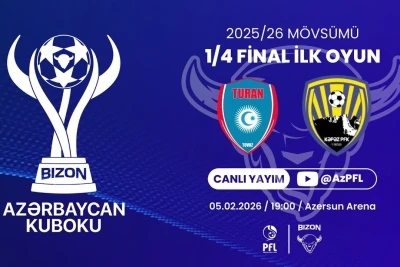 Bizon Azərbaycan Kuboku: "Turan Tovuz" - "Kəpəz" oyununun heyətləri