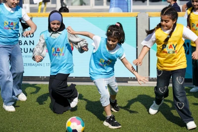 WUF13 çərçivəsində "Dəniz Mall" qarşısında AFFA-nın ikinci minifutbol meydançası açıldı - FOTO
