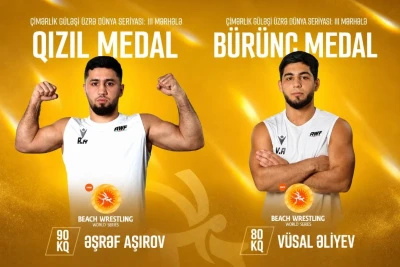 Azərbaycan güləşçiləri Dünya Seriyasının üçüncü mərhələsində iki medal qazandı