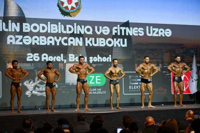 "Jolly Joker Event Hall"da Vücut Geliştirme ve Fitness Azerbaycan Kupası düzenlendi