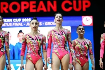 Azərbaycan bədii gimnastika üzrə milli komandası Avropa Kubokunda bürünc medal əldə edib