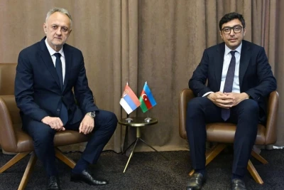 Nazir Fərid Qayıbov serbiyalı həmkarı ilə idman əməkdaşlığını müzakirə edib