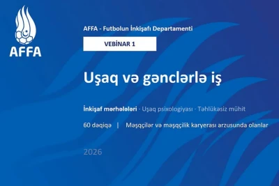 AFFA "Futbol Təhsili Vebinarları"na start verdi: Uşaq və gənclərlə iş müzakirə olundu