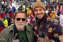 İbrahimoviç və Şvartsenegger Avstriyada görüşdü